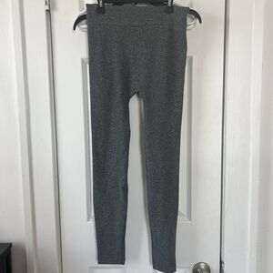 Generic Heather Gray High-Waisted Seamless Leggings, L/XL, Fleece-Lined